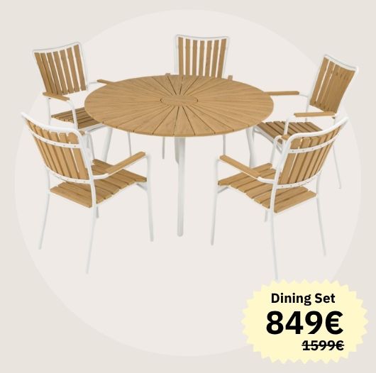 Chadstone Garden Furniture Set – w/ Pala Chairs CORE TEAK - Dining Set